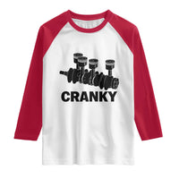 Cranky Car Engine Crankshaft Cars Lover Raglan Shirt Mechanics Father Day