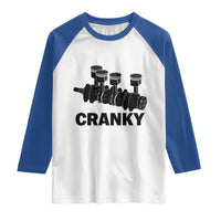 Cranky Car Engine Crankshaft Cars Lover Raglan Shirt Mechanics Father Day