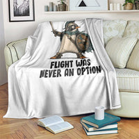 Flight Was Never An Option Funny Penguin Throw Blanket Sarcastic Dark Humor Animal