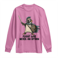 Flight Was Never An Option Funny Penguin Long Sleeve Shirt Sarcastic Dark Humor Animal