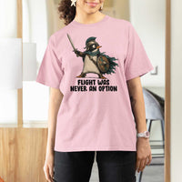 Flight Was Never An Option Funny Penguin T Shirt For Women Sarcastic Dark Humor Animal