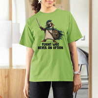 Flight Was Never An Option Funny Penguin T Shirt For Women Sarcastic Dark Humor Animal