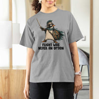 Flight Was Never An Option Funny Penguin T Shirt For Women Sarcastic Dark Humor Animal