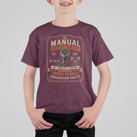Car Guy T Shirt For Kid The Manual Transmission Preservation Society