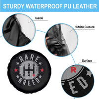 Rare Breed Manual Transmission Stick Shift Driver Spare Tire Cover Vintage Distressed Graphic