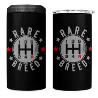 Rare Breed Manual Transmission Stick Shift Driver 4 in 1 Can Cooler Tumbler Vintage Distressed Graphic