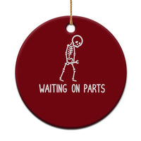 Waiting on Parts Mechanic Skeleton Ceramic Ornament Garage Car Guy Auto Repair Life