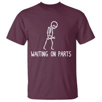 Waiting on Parts Mechanic Skeleton T Shirt Garage Car Guy Auto Repair Life