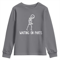 Waiting on Parts Mechanic Skeleton Youth Sweatshirt Garage Car Guy Auto Repair Life