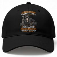 Mechanic Skeleton Baseball Cap Curious Enough to Take It Apart Car Auto Repair Garage