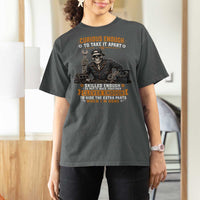 Mechanic Skeleton T Shirt For Women Curious Enough to Take It Apart Car Auto Repair Garage