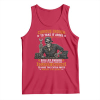Mechanic Skeleton Tank Top Curious Enough to Take It Apart Car Auto Repair Garage