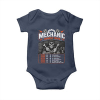 Mechanic Skeleton Baby Onesie Funny Hourly Rate Auto Car Garage Labor Rates