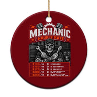 Mechanic Skeleton Ceramic Ornament Funny Hourly Rate Auto Car Garage Labor Rates