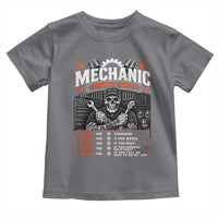 Mechanic Skeleton Toddler T Shirt Funny Hourly Rate Auto Car Garage Labor Rates