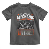 Mechanic Skeleton Toddler T Shirt Funny Hourly Rate Auto Car Garage Labor Rates