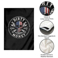 Mechanic Skeleton Garden Flag My Hands May Be Dirty But My Money is Clean Auto Repair Garage