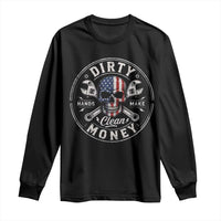Mechanic Skeleton Long Sleeve Shirt My Hands May Be Dirty But My Money is Clean Auto Repair Garage