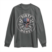 Mechanic Skeleton Long Sleeve Shirt My Hands May Be Dirty But My Money is Clean Auto Repair Garage