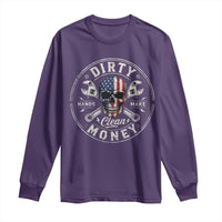 Mechanic Skeleton Long Sleeve Shirt My Hands May Be Dirty But My Money is Clean Auto Repair Garage