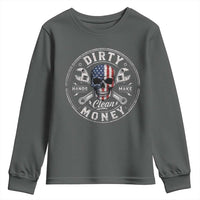 Mechanic Skeleton Youth Sweatshirt My Hands May Be Dirty But My Money is Clean Auto Repair Garage