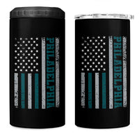 Philadelphia 4 in 1 Can Cooler Tumbler Retro American Flag Philly Fan - Wonder Print Shop