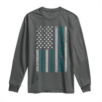 Philadelphia Long Sleeve Shirt Retro American Flag Philly Fan - Wonder Print Shop