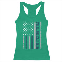 Philadelphia Racerback Tank Top Retro American Flag Philly Fan - Wonder Print Shop