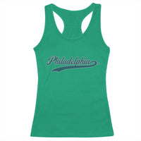 Philadelphia Racerback Tank Top Mascot Vintage Sports Name - Wonder Print Shop