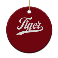 Retro Script Tigers Ceramic Ornament Vintage Sports Team Name - Wonder Print Shop