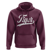 Retro Script Tigers Hoodie Vintage Sports Team Name - Wonder Print Shop