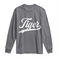 Retro Script Tigers Long Sleeve Shirt Vintage Team Name - Wonder Print Shop