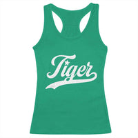 Retro Script Tigers Racerback Tank Top Vintage Team Name - Wonder Print Shop