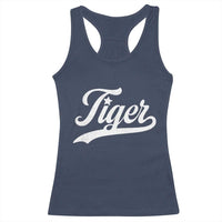 Retro Script Tigers Racerback Tank Top Vintage Team Name - Wonder Print Shop
