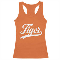 Retro Script Tigers Racerback Tank Top Vintage Team Name - Wonder Print Shop