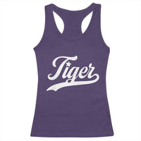 Retro Script Tigers Racerback Tank Top Vintage Team Name - Wonder Print Shop