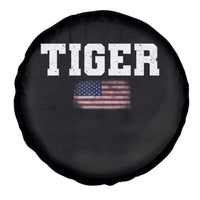 Classic Tigers Spare Tire Cover Retro Varsity Vintage Sports Team Name USA Flag - Wonder Print Shop