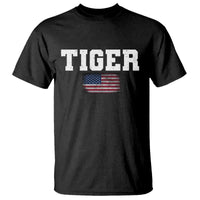 Classic Tigers T Shirt Retro Varsity Vintage Sports Team Name USA Flag - Wonder Print Shop