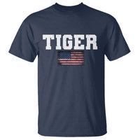 Classic Tigers T Shirt Retro Varsity Vintage Sports Team Name USA Flag - Wonder Print Shop