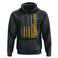 Pittsburgh Hoodie Retro Vintage USA Flag Patriotic American - Wonder Print Shop