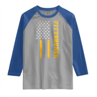 Pittsburgh Raglan Shirt Retro Vintage USA Flag Patriotic American - Wonder Print Shop