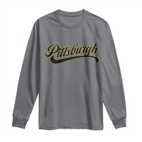 Pittsburgh Long Sleeve Shirt Classic Retro Vintage Pennsylvania PA - Wonder Print Shop