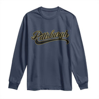 Pittsburgh Long Sleeve Shirt Classic Retro Vintage Pennsylvania PA - Wonder Print Shop