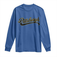 Pittsburgh Long Sleeve Shirt Classic Retro Vintage Pennsylvania PA - Wonder Print Shop