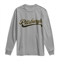Pittsburgh Long Sleeve Shirt Classic Retro Vintage Pennsylvania PA - Wonder Print Shop