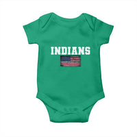 Classic Indians Baby Onesie Retro Varsity Vintage Team Name USA Flag - Wonder Print Shop