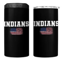 Classic Indians 4 in 1 Can Cooler Tumbler Retro Varsity Vintage Sports Team Name USA Flag - Wonder Print Shop