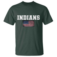 Classic Indians T Shirt Retro Varsity Vintage Sports Team Name USA Flag - Wonder Print Shop