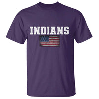 Classic Indians T Shirt Retro Varsity Vintage Sports Team Name USA Flag - Wonder Print Shop