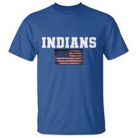 Classic Indians T Shirt Retro Varsity Vintage Sports Team Name USA Flag - Wonder Print Shop